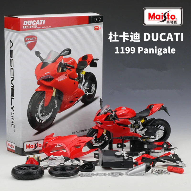 

Модель мотоцикла Maisto 1:12 Ducati 1199 Panigale из сплава, модель литая металлическая игрушка, Коллекционная модель, подарок для детей