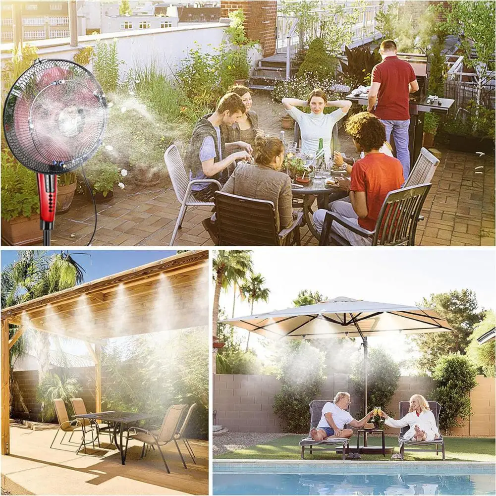 Sistema de nebulização de ventilador externo portátil de alívio instantâneo para pátio jardim pulverizador de névoa ultrafino de alívio instantâneo refrescante para viagens