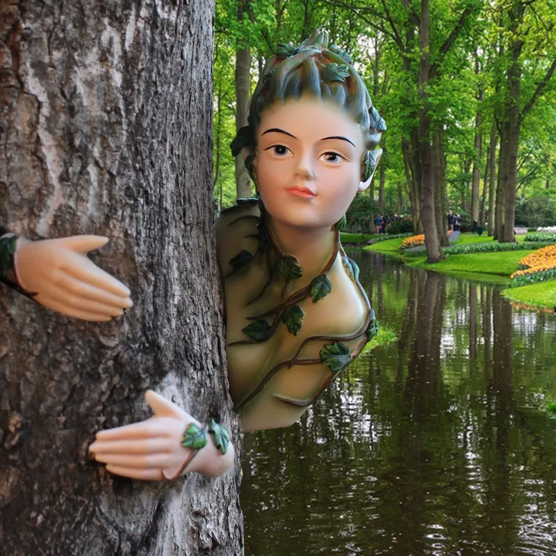 Outdoor Garden Tree Fairy Pendant Courtyard Vine Fairy Resin Pendant Decorative Ornament