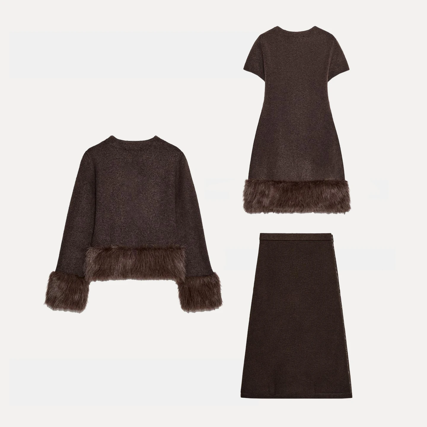 Damski płaszcz ort Jesień 2025 Faion Europejski Krój Stand Fit Dr Spódnica Z Marka Odzież Wierzchnia Damska Długi Sweter