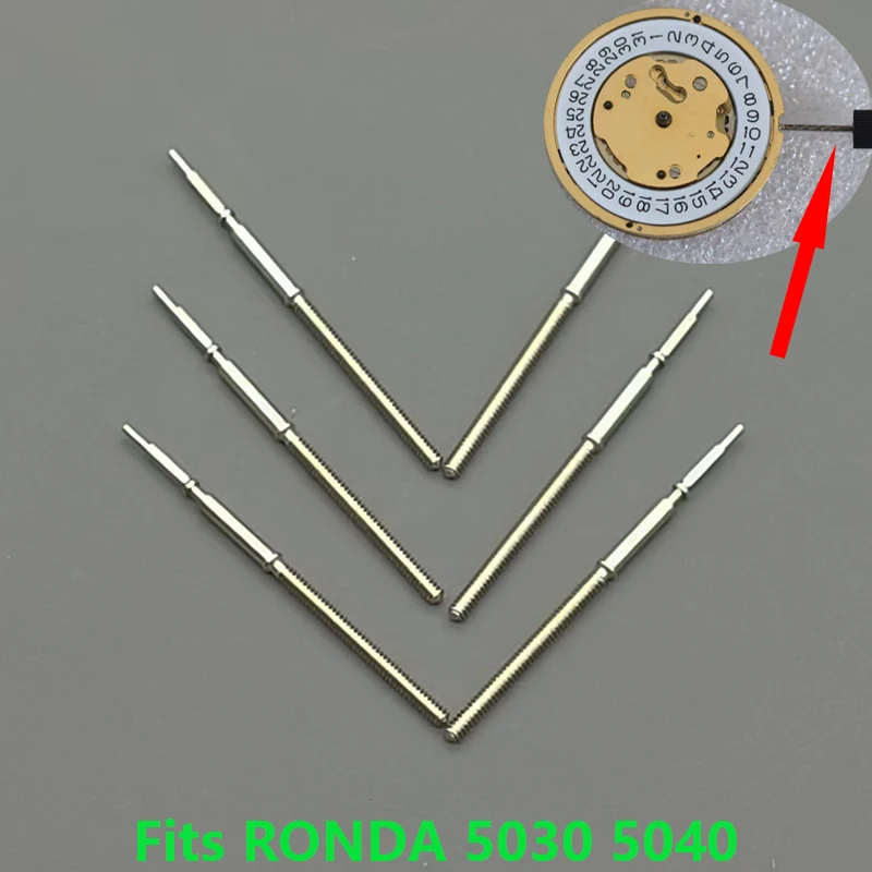 2/4pcs RONDA 5030 5040 Movement Crown Stem Spare Parts Fits RONDA 5030 5040 Movement Watch Replacement Watch Crown Stem Parts