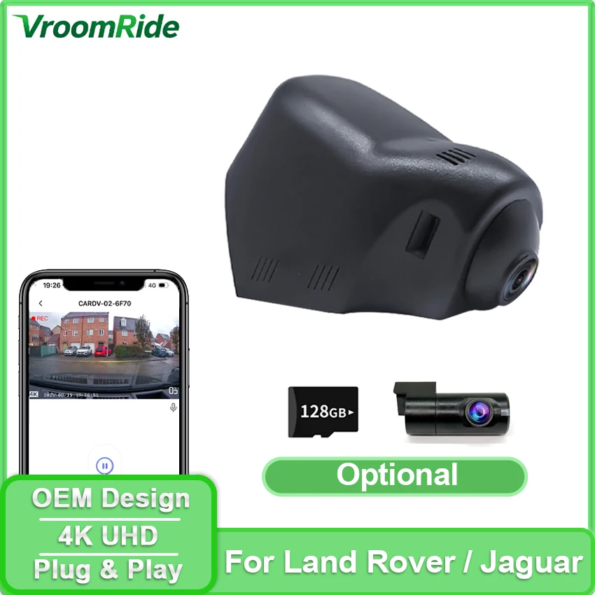 

Видеорегистратор для Land Rover Discovery Sport, Range Rover Evoque, Jaguar E, F, PACE, XE, XF, XJ, XJL, XEL, 4K UHD, простая установка