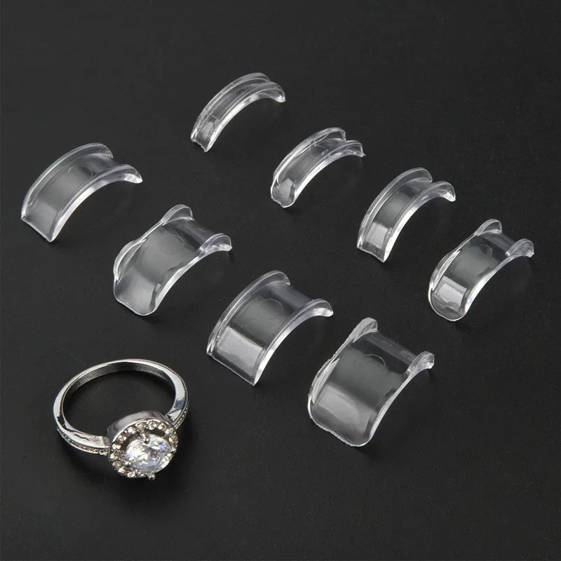 8 Pack 8 Sizes Ring Size Adjuster Invisible Ring Guards for Loose Rings Women and Men Fits Bands Width to 1-8mm