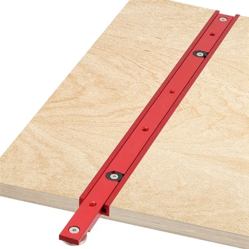[NEWA64Z!】 300Mm Woodworking Aluminum Alloy Miter Rail T-Track T-Slot Table Saw Router Miter Gauge Rod DIY Tool Silver Durable