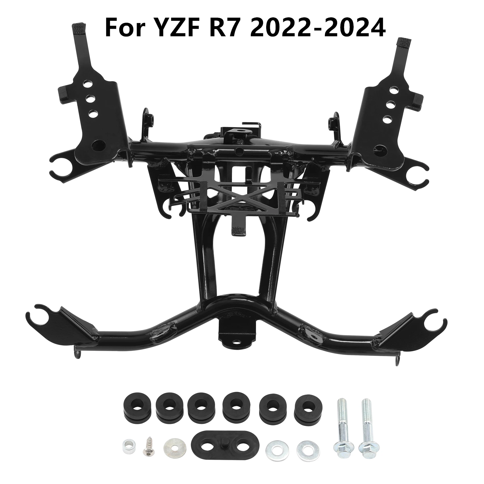 

Black Front Headlight Upper Stay Fairing Bracket Fit For Yamaha YZF-R7 YZFR7 2022 2023 2024