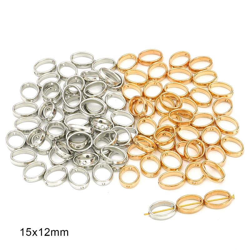 50 stücke Zwei Loch CCB Herz Blume Oval Kreis Rahmen Perlen Spacer Anschlüsse für Diy Armband Ohrringe Anhänger Schmuck Machen