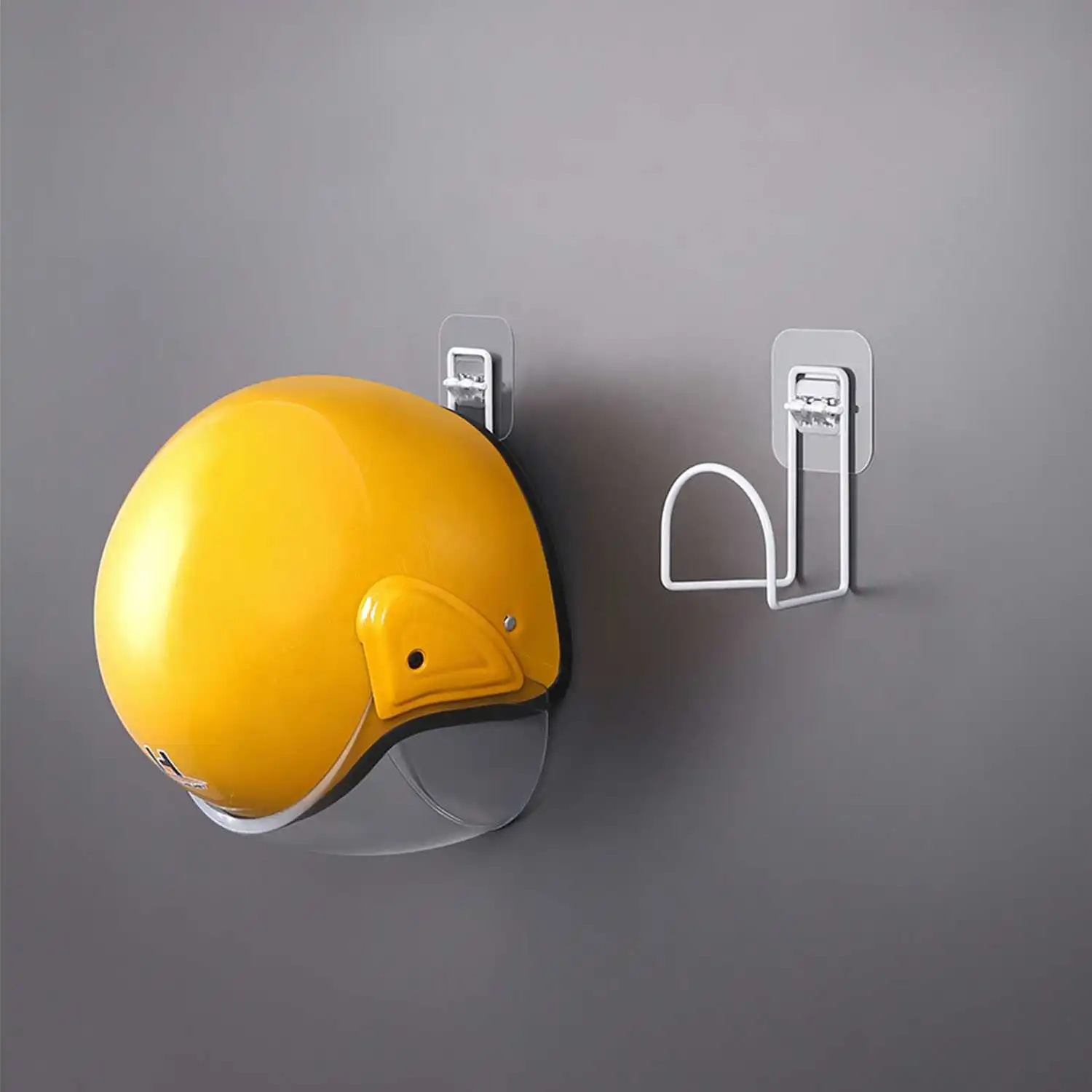 

Motorcycle Helmet Rack Wall Mount Carbon Steel Helmet Holder Self-Adhesive Helmet Hanger Cowboy Hat Bike Storage Hanger