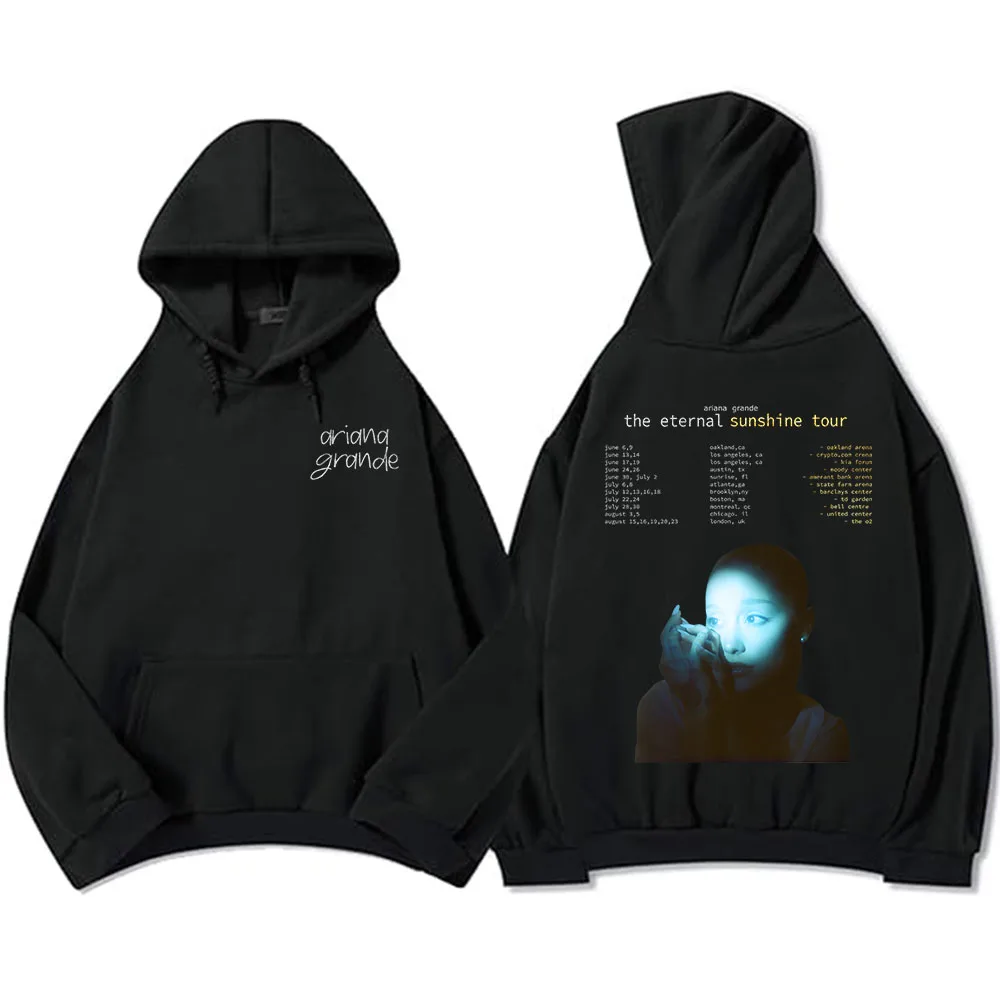 Ariana Grande The Eternal Sunshine Tour Hoodies Fashion Singer Graphic Printing Sweatshirt Long Sleeve Hooded Pullovers Unisex