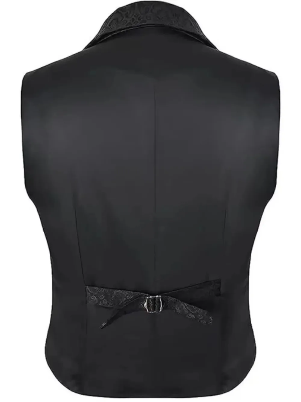 Herren-Westen im viktorianischen Stil mit Blumenmuster, aus Jacquard, mit Reverskragen, einreihig, schmal geschnitten, als formelle Weste für Hochzeiten, Bankette und Partys. – Detail 10