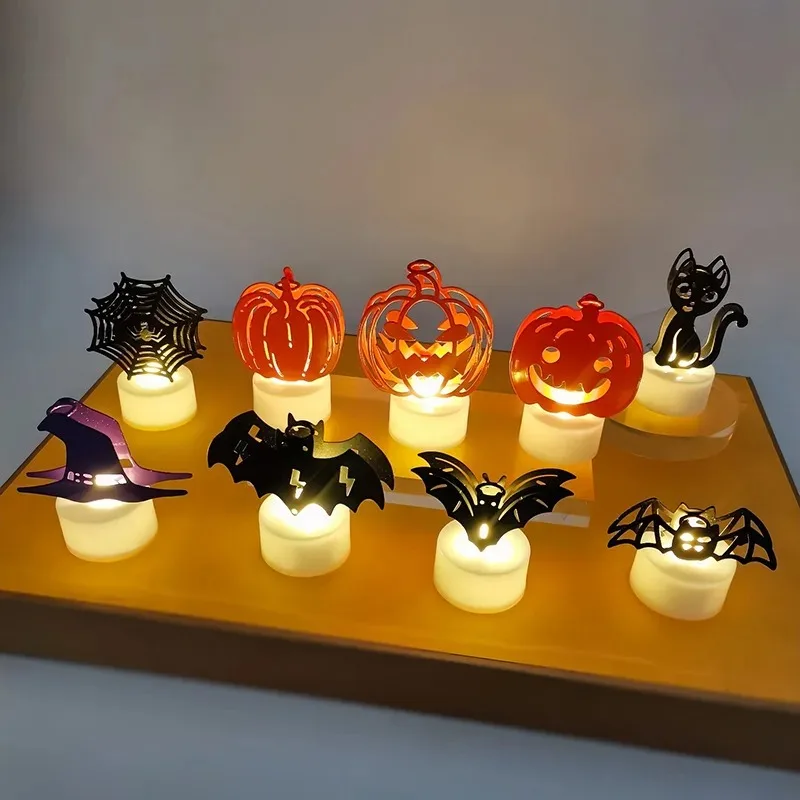 New Halloween Ghost Pumpkin Led Candle for Home Christmas Party Wedding Decoration  Electronic Battery-Power Tealight Candles