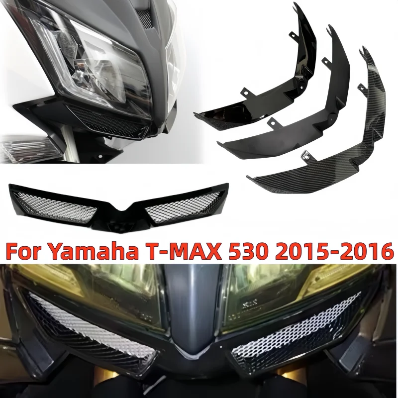 Motorcycle front aerodynamic rectifier cover protective cover intake chin fixed wing for Yamaha T-MAX 530 2015-2016
