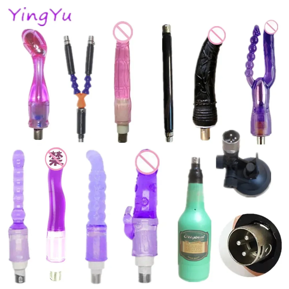 3XLR Classic Sex Machine Dildo Plugs Angle Adjustable Extension Rod Women Men Masturbation Anal Plugs Vibrator Adapters Sex Toys