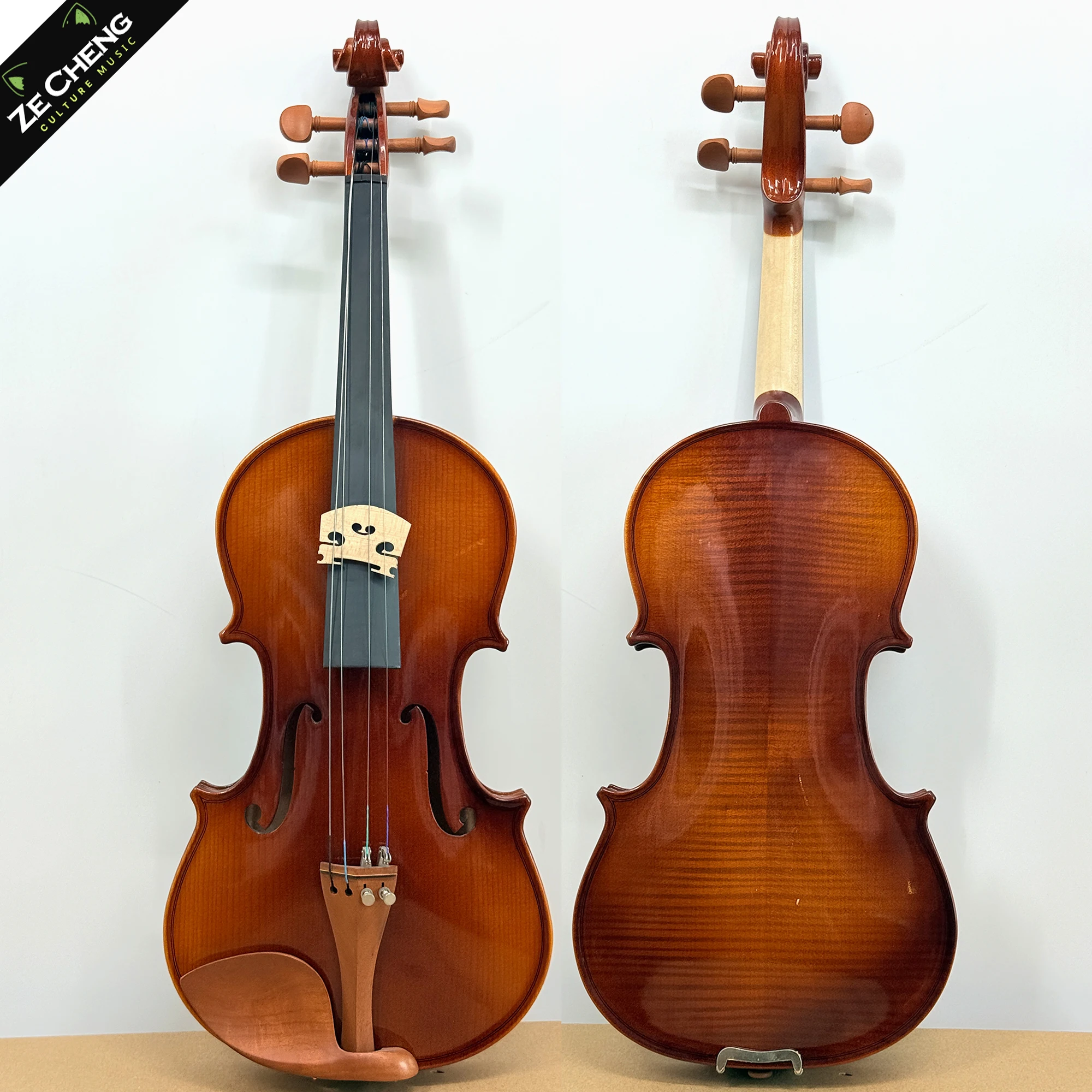

Professional Violin 4/4 3/4 Flamed Maple One-Piece Back Handmade 4/4 Violin Student - with Case, Bow, Shoulder Rest, Strings, Mute