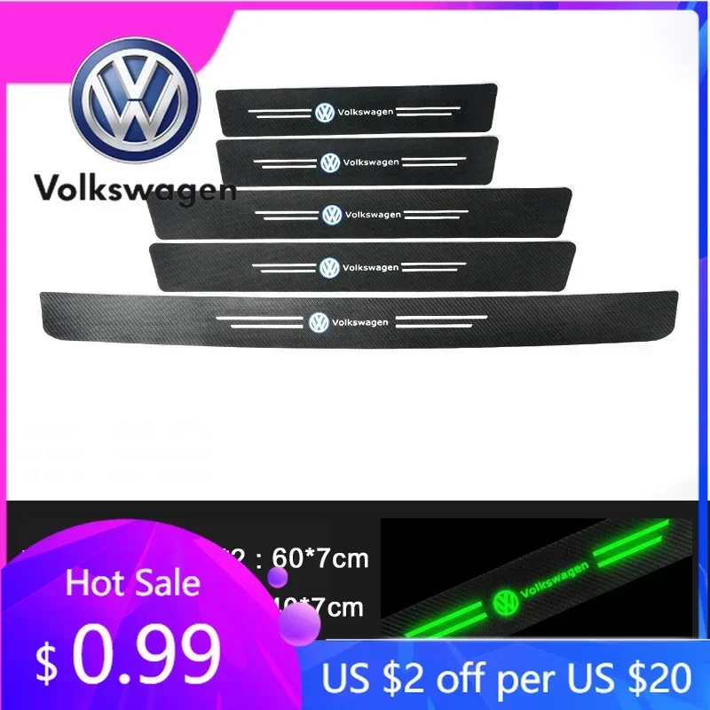 

Светящиеся наклейки из карбонового волокна на пороги и бампер для VW Volkswagen Jetta MK5 Golf, а также для Volkswagen Polo Golf Touran P