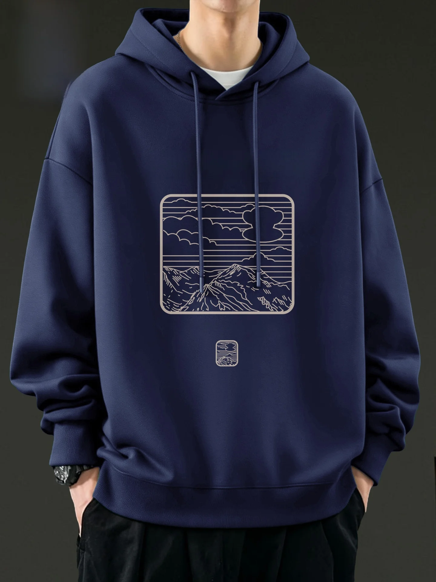 

Мужская толстовка с принтом обезьяны Large Mouth Monkey, весенне-осенняя, свободного кроя, дышащая, износостойкая, легко стирается