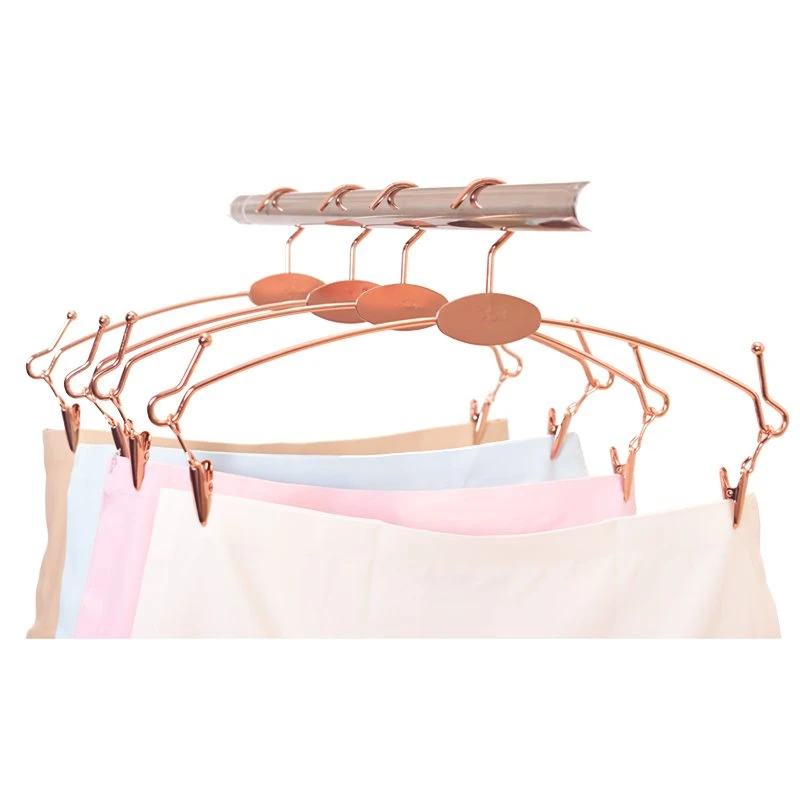 

20Pcs/Set Rose Gold Hanger Exquisite Metal Bold Non-slip Underwear Alloy Hanger Bra Clothespin Bra Panties Clip Clothes Racks