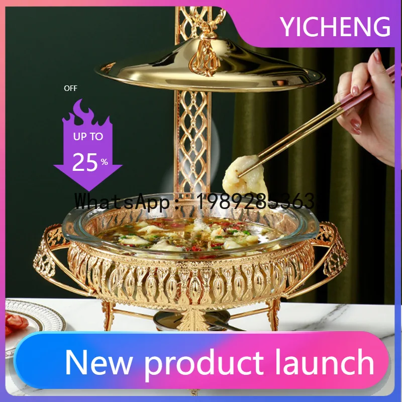 

Heat resistant glass alcohol stove buffet food hanging warming heater