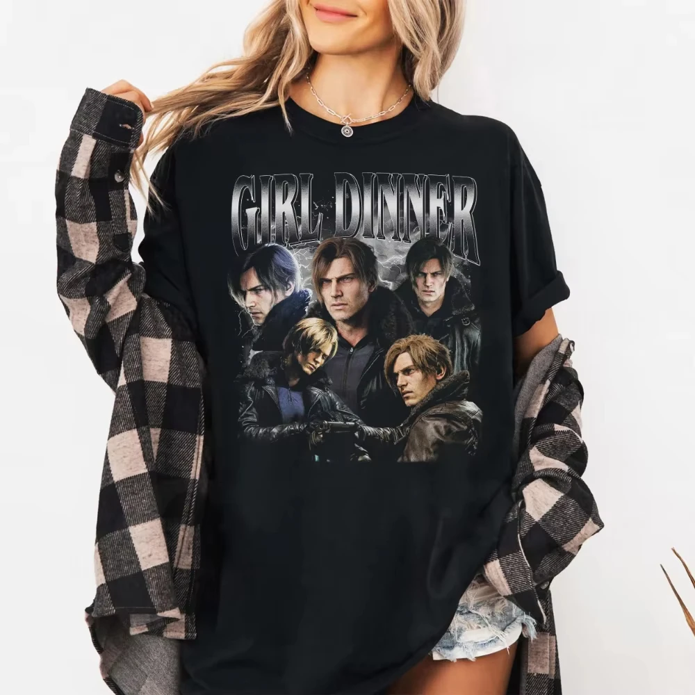 Resident Evil Requiem Leon S Kennedy Girls' Dinner Shirt Printed T-shirt Casual Daily Street Dressing