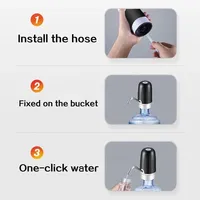 2pcs Electric Water Dispenser Pump Smart Rechargeable USB Charging Automatic Drinking Water Bottle Pump