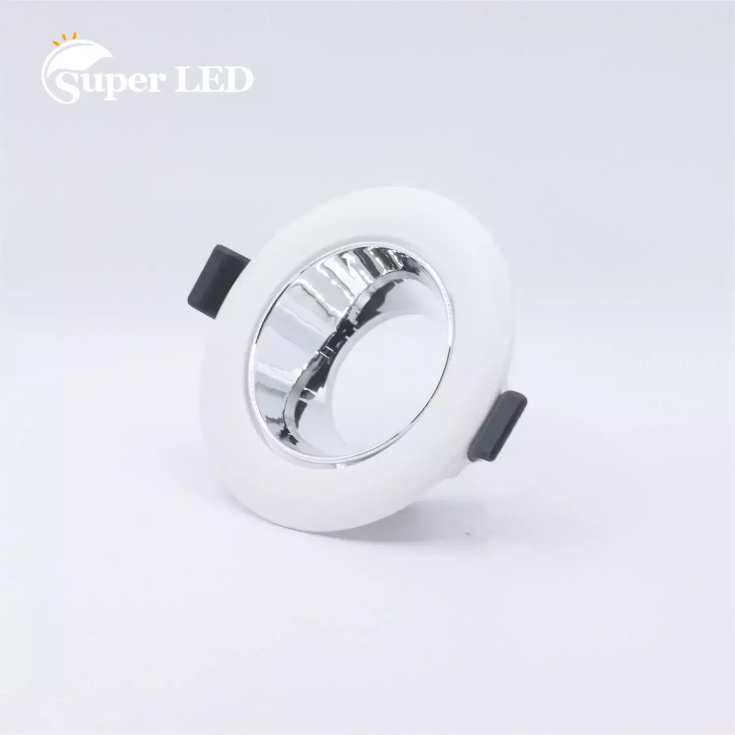 

New Design White Round Pure Plastic Anti-Glare GU10 MR16 Downlights Fixture LED Spotlight Frame for Home Office