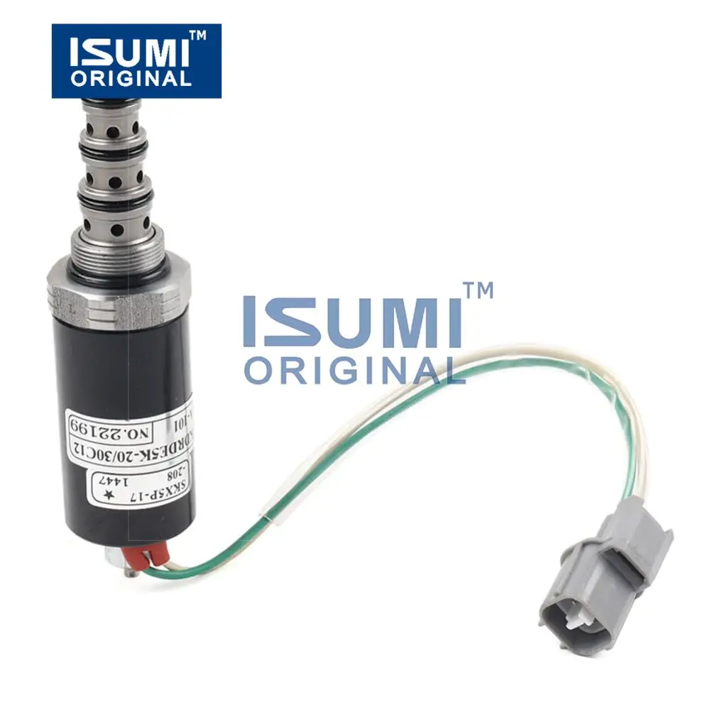 

YN35V00004F1 Solenoid KDRDE5K-20 30C12A-111 For Kobelco SK200-2 SK200-3 SK200-5