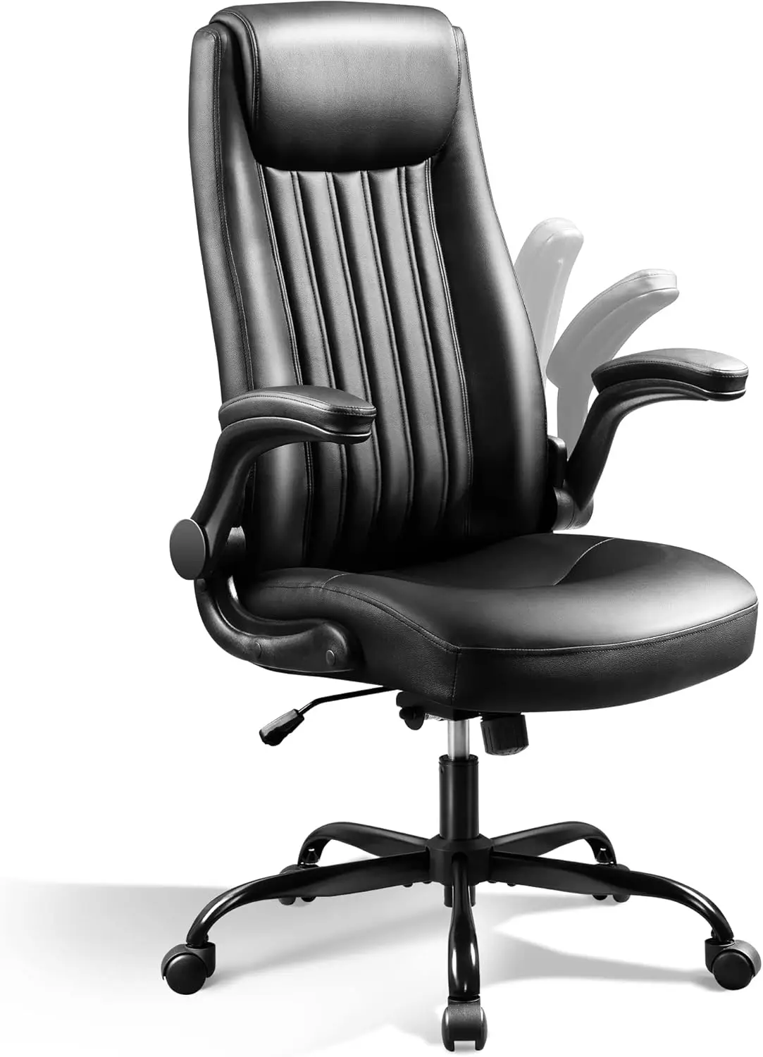 Computer Office Chair, High Back Ergonomic Desk Chair with Adjustable Flip-up Armrests, Lumbar Support and Thick Headrest