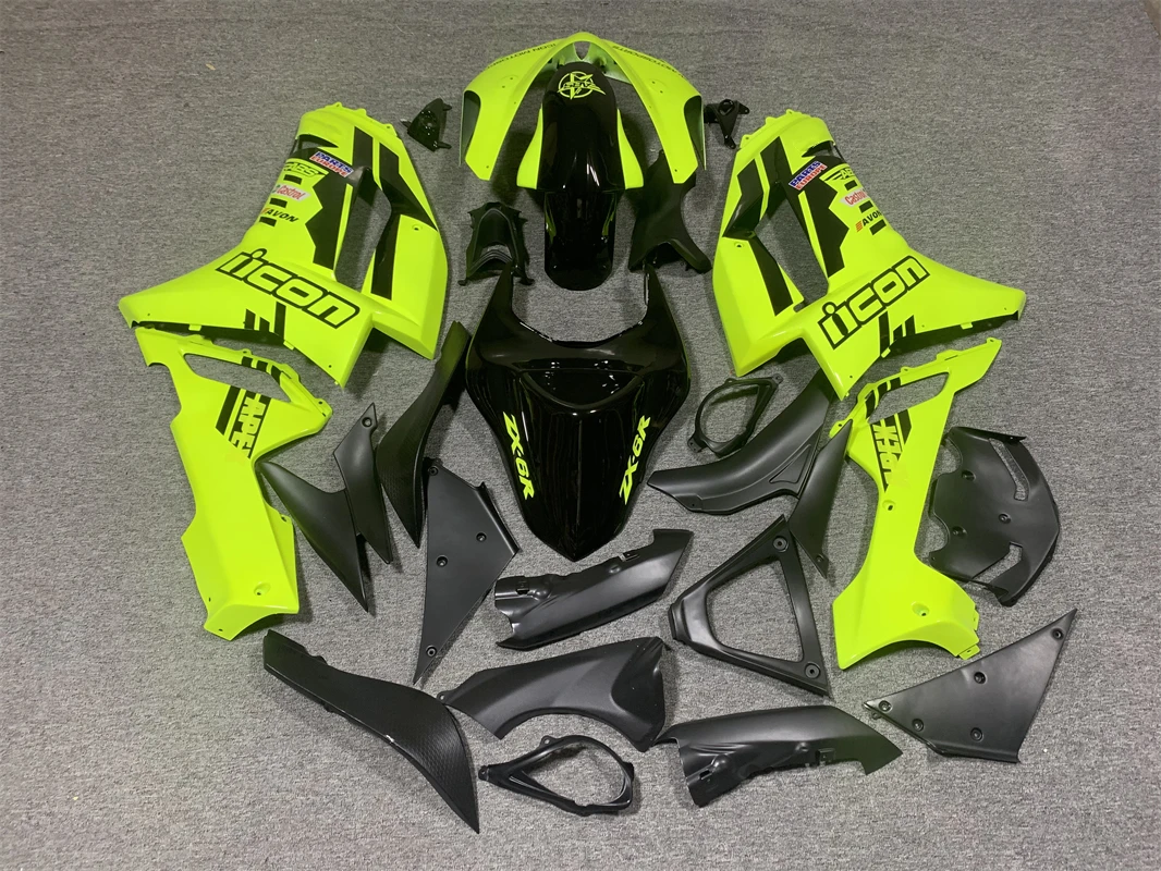 New ABS Plastic Shell Motorcycle Fairing kit Fit For Kawasaki Ninja ZX6R 636 ZX-6R 2007 2008 07 08 Custom fluorescent yellow