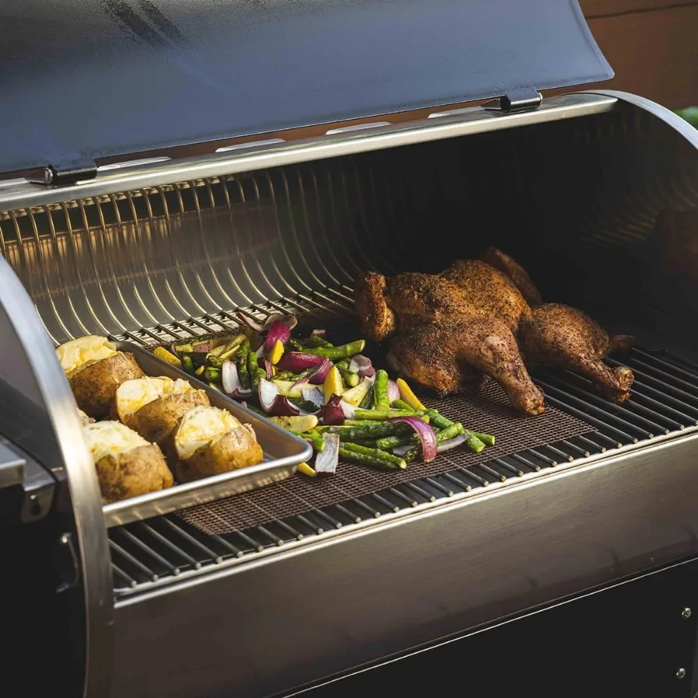 Pellet Smoker Grill, Electric Pellet Smoker Grill Combo, Wi-Fi-Enabled, Electric Pellet Grill, 592 Square Inches of Cook Space