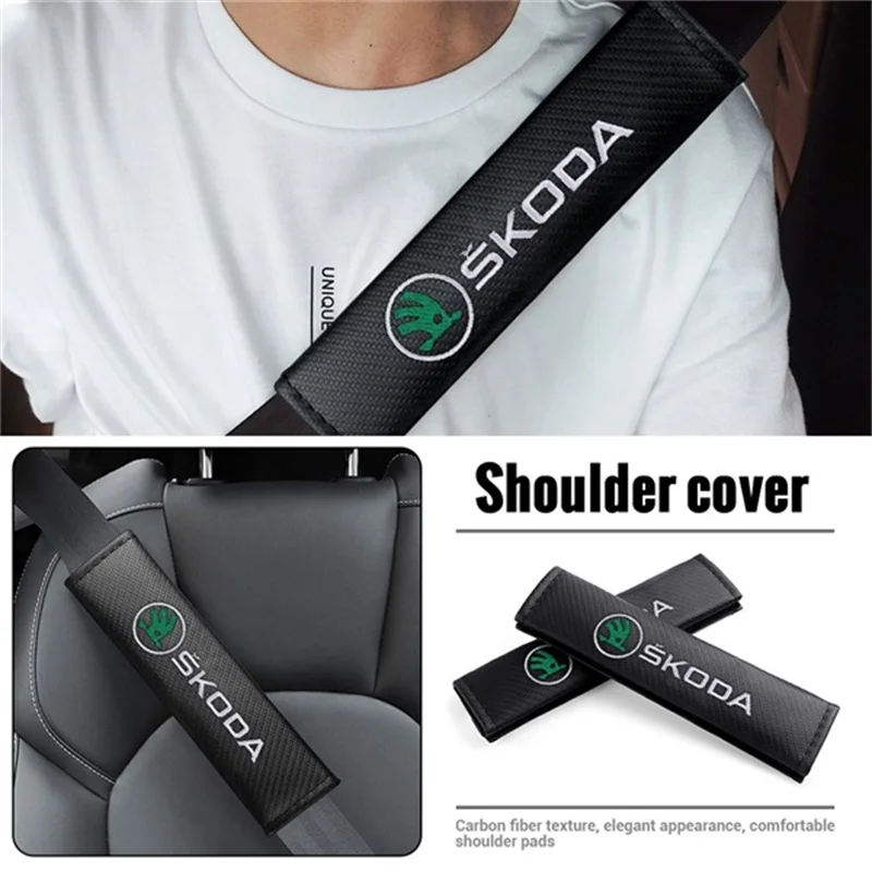 

Car Seat Belt Cover Shoulder Strap Pad Guard Cushion For Skoda Rapid Roomster Fabia 1 2 Kamiq Octavia 2 A7 A5 A4 Superb Kodiaq S