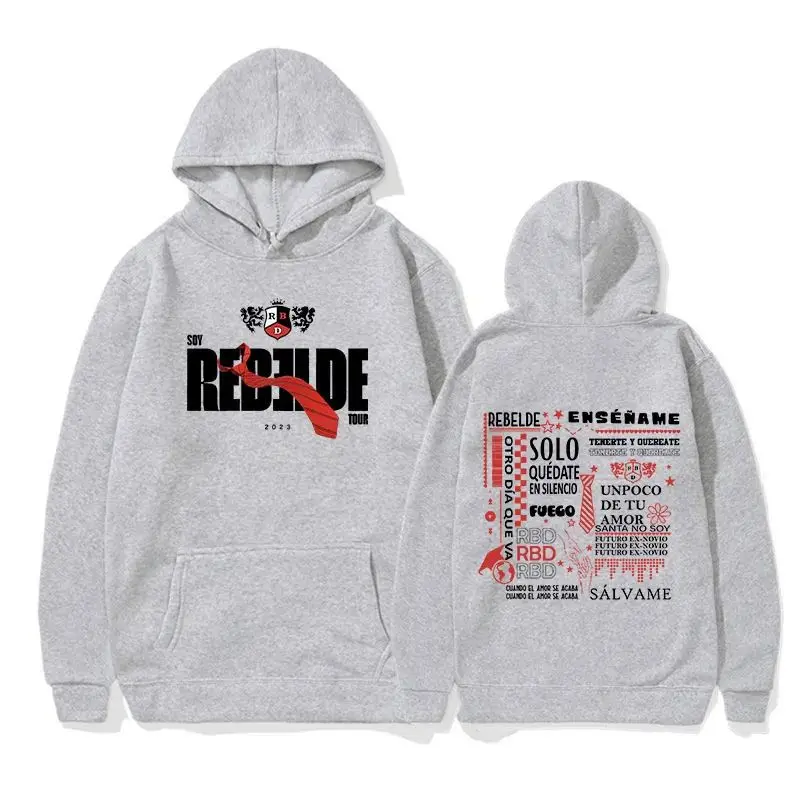 Rebelde RBD Tour Concert Pullover Hoodie Men Hip Hop Aesthetic Long Sleeve Sweatshirt Unisex Fashion Oversized Hooded Streetwear