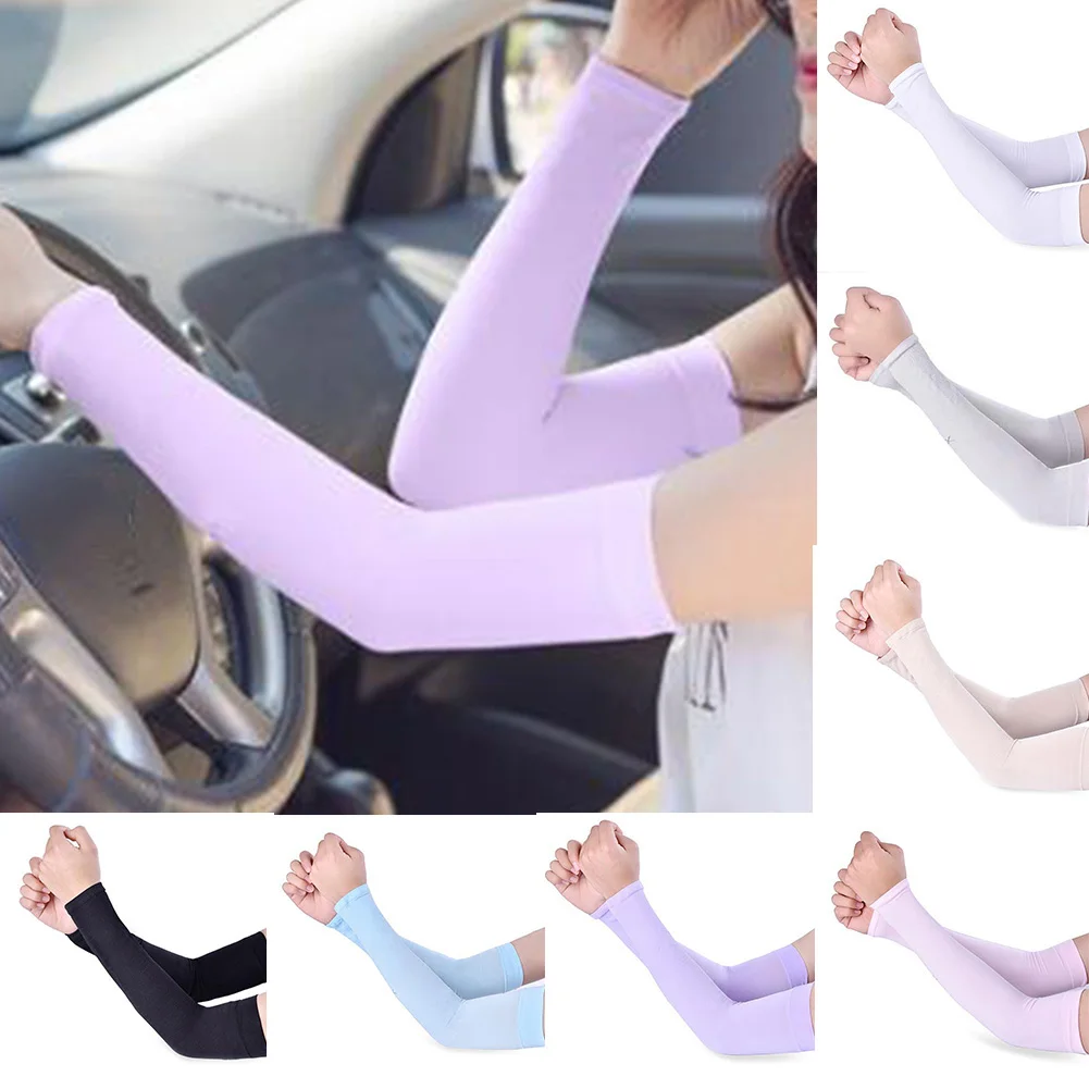 Mannen Vrouwen Arm Warmers Zomer Arm Mouwen Zon Uv Bescherming Outdoor Drive Sport Reizen Arm Warmers Wit Zwart Arm Cover