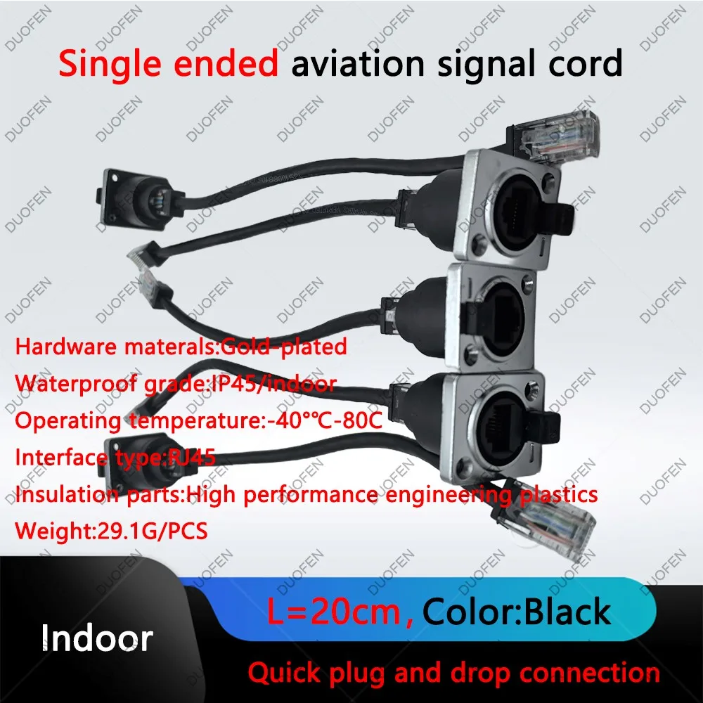 Single ended aviation signal cord,RJ45,used for LED display screens