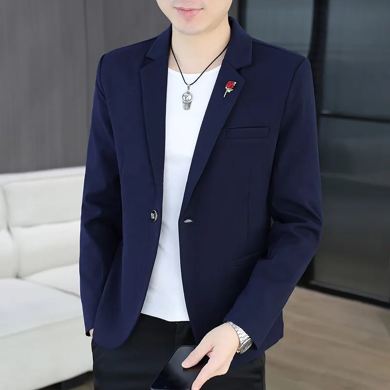 

Slim Fit Briti Повседневный мужской костюм Jaet Faionable Однобортный весенне-осенний верхняя одежда из полиэфирного волокна Long Sve