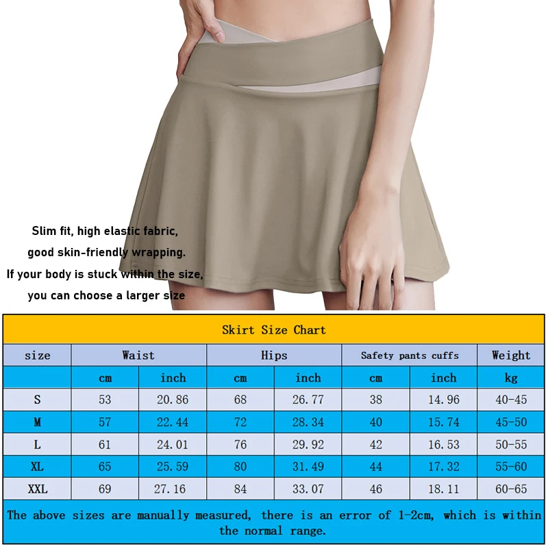 Cross Color Matching Waist and Abdomen Tennis Skirt Pleated Sports Golf Skirt Yoga Running Quick Dry A-line Skirt Woman Clothing