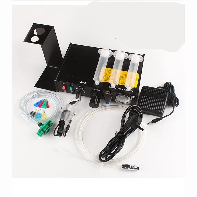 982 Solder Paste Liquid Semi Automatic Glue Dispenser Paint Painting Machine Dispenser Single-component Dispensing Controller