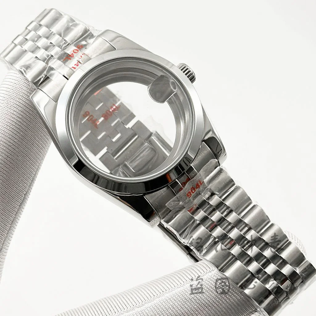 36MM/40MM NH35 Sliding Lock Stainless Steel Strap Sapphire Crystal Watch Case For PT5000 ETA 2824 NH34 NH35 NH36 NH38 Movement