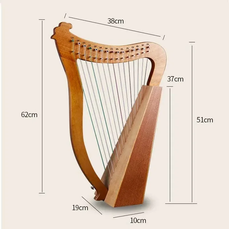 15/19/23 Strings Harp Professional Portable Lyre Harp Rare Musical Instrument Children\'s Classical Musical Instrument Accessorie