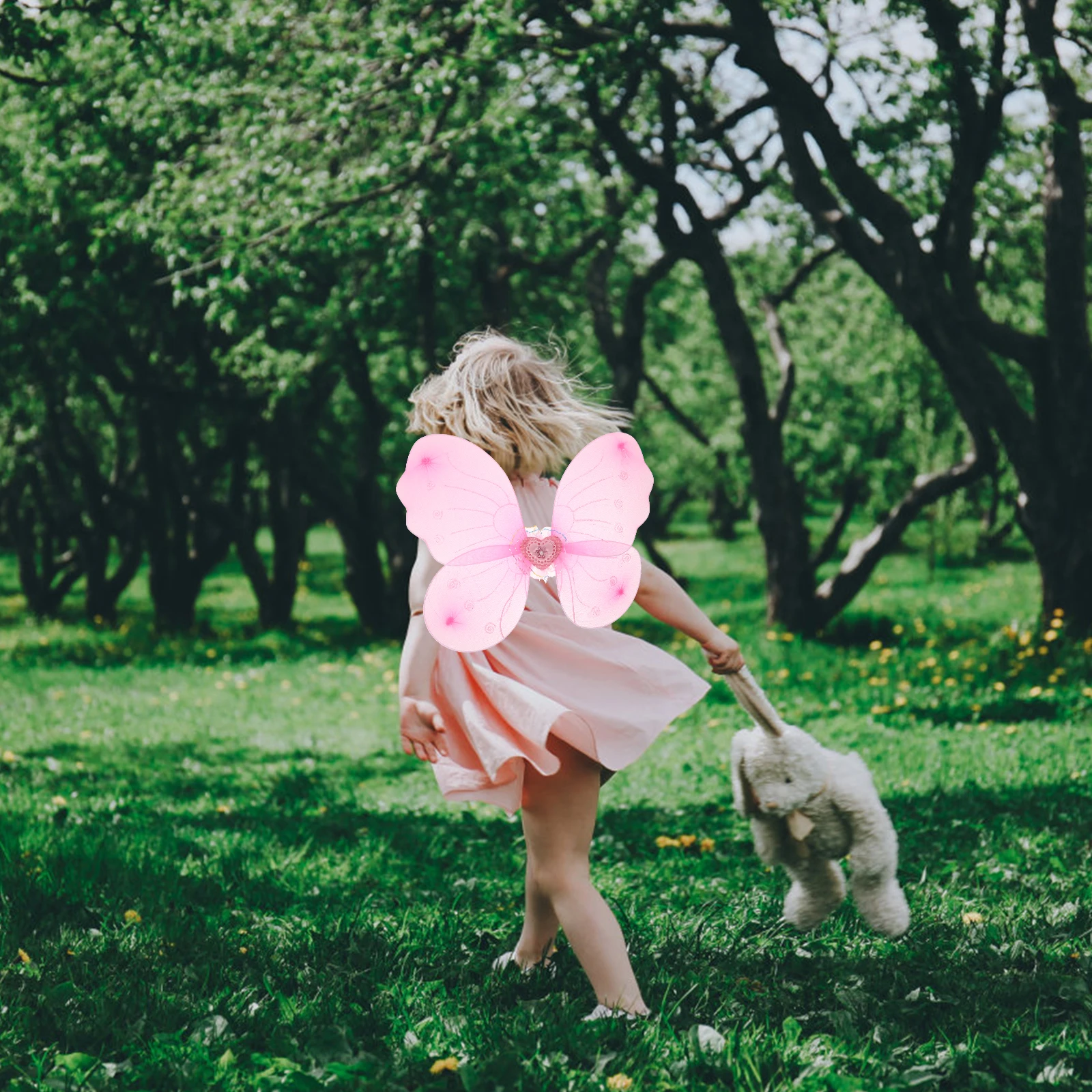 

1 set 1 Set Butterfly Wings Skirt Kids Fairy Dress Costume For Girls Party Performance Dancing Cosplay Tutu With Wing Accessory