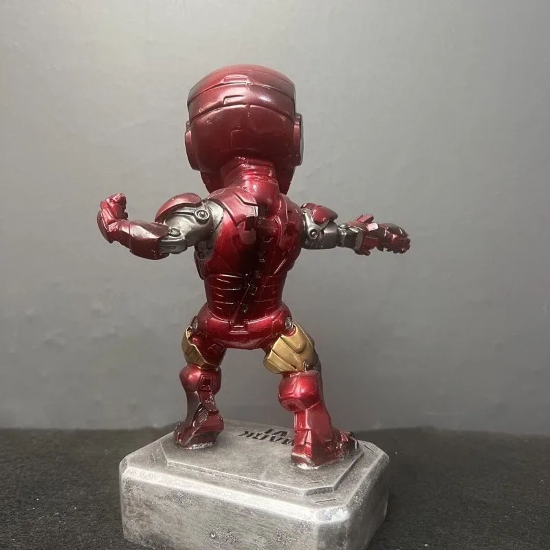 17 سنتيمتر كاريكاتير الأعجوبة الشكل الرجل الحديدي Mk6 الراتنج Q نسخة أنيمي جمع نموذج سطح المكتب الحلي هدايا عيد ألعاب أطفال #4