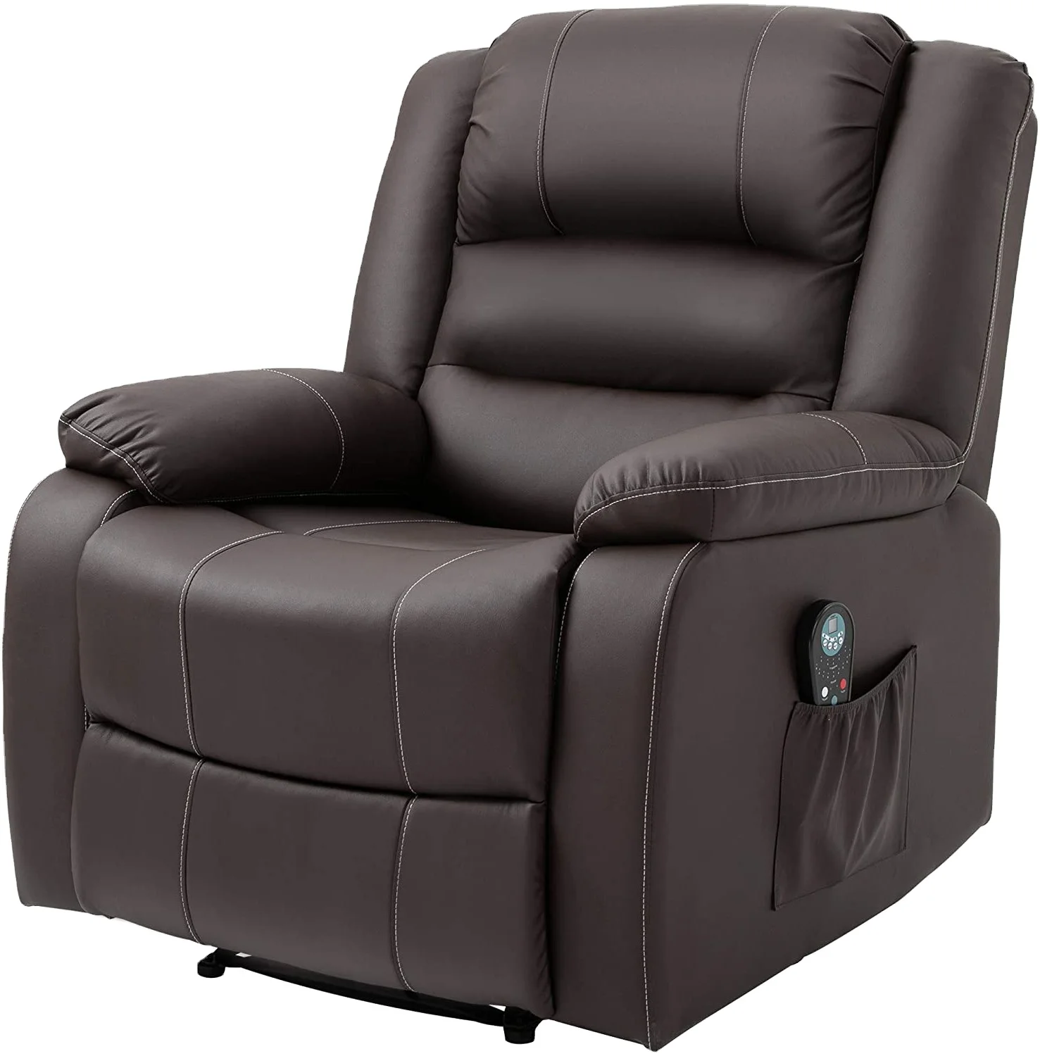 طقم أريكة كرسي جلدي لغرفة المعيشة مستلق #2