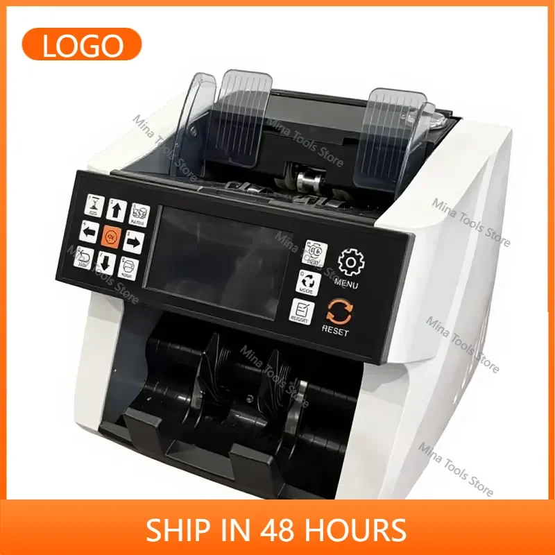 2CIS UV/MG/IR Detection Auto Currency Recognition Banknote Counter Machine 1000 Pcs/min Speed 300 Pcs Hopper