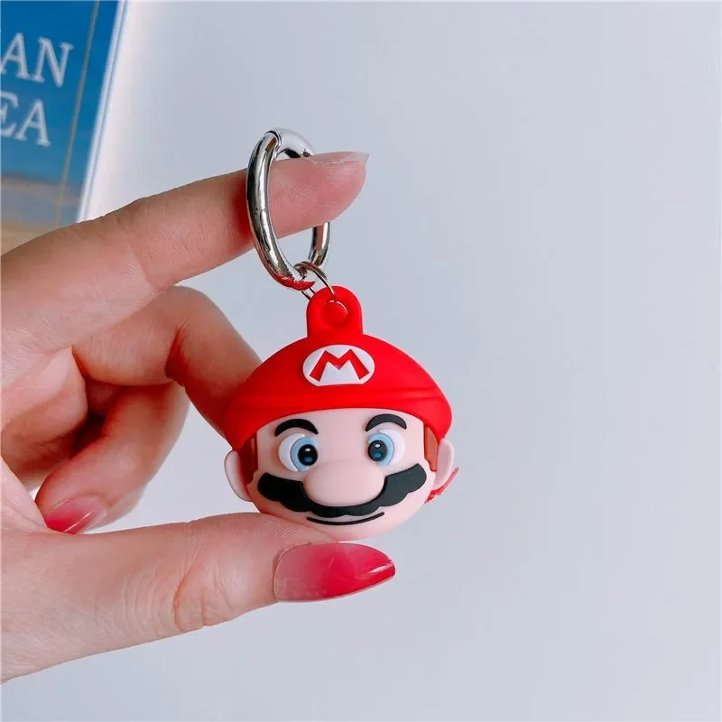 Super Mario Cartoon Silicone Cover for Airtag Anti Lost Portable Keychain Protective Accessories Locator Tracker Case for Kids