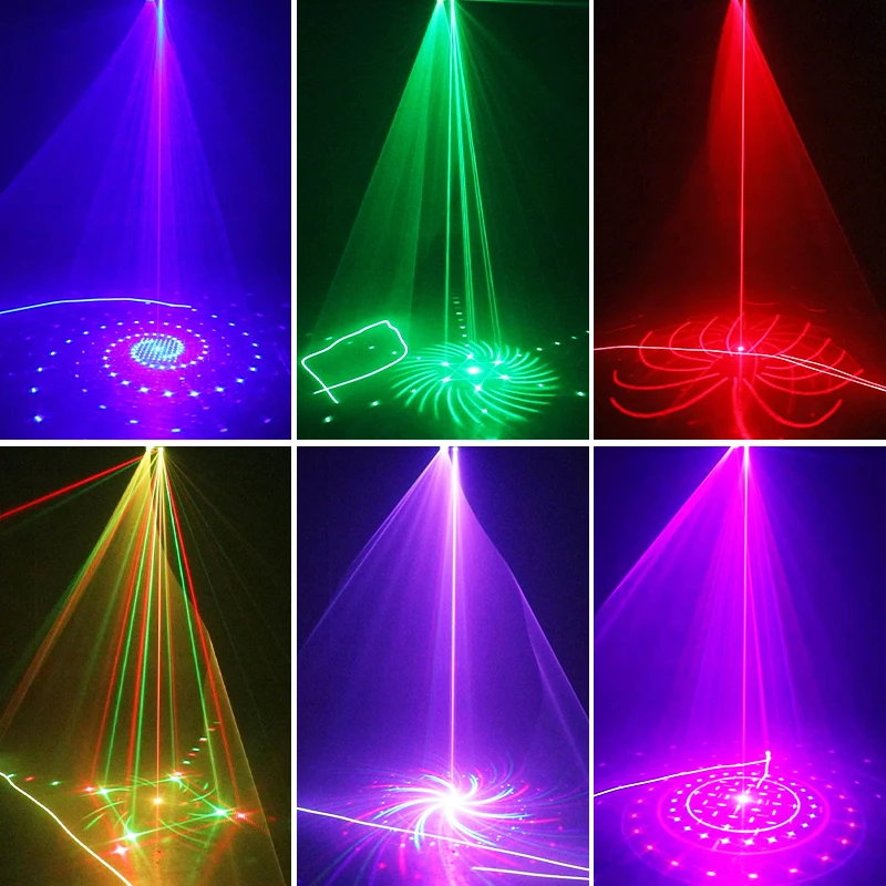HCWE US PLUG Upgraded Version Remote Control Starry Sky Pattern Beam Radium Spotlight RGB Applicable To House Party Halloween DJ