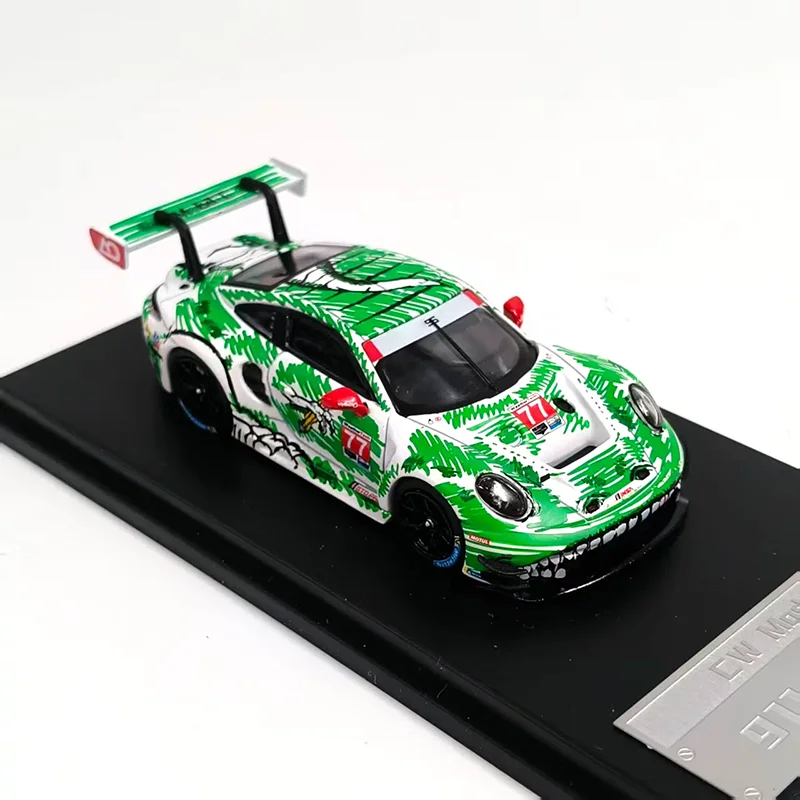 Jicar Model Diecast 1:64 Scale 911 GT3 Sketch Dinosaur Livery Alloy Car Model Static Display Collectible Toy Gift Souvenir
