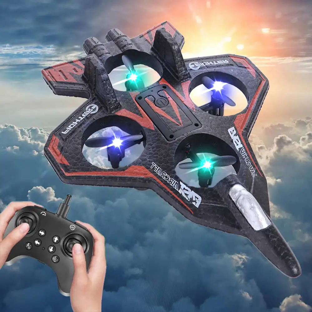 

EPP Foam Пульт дистанционного управления Foam Fighter RC Дроны Гравитационный датчик Четырехмоторный вертолет Игрушка Перезаряжаемый со светом