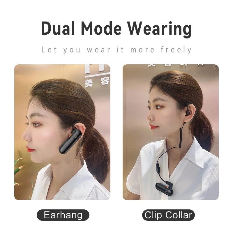 Getien Mini Ear Hang Walkie Talkie 2 PCS Portable Two Way Radio Type-C Charging For Hotel Restaurant Coffee Shop And Bars