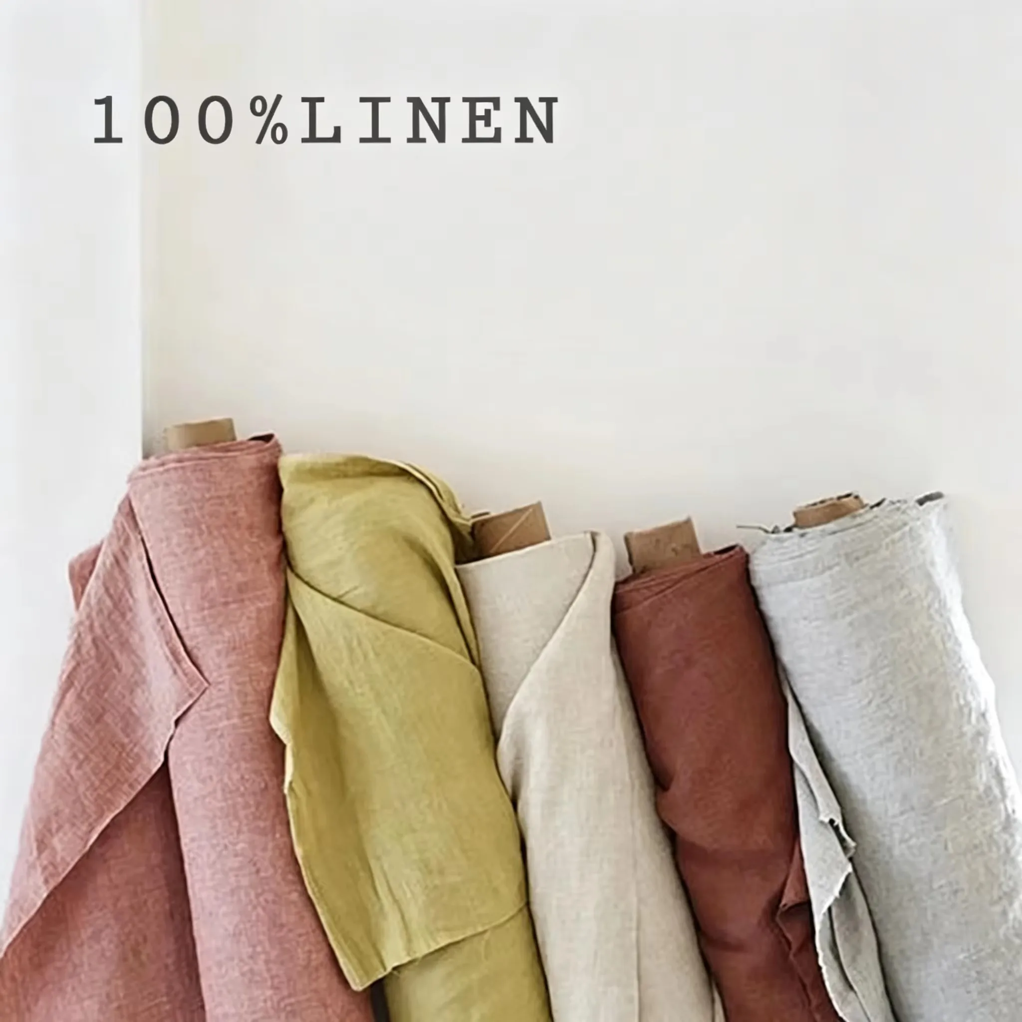 100% Pure Linen Fabric 280cm Wide French Natural Flax Cloth 50-300cm Length Optional For Bedding Clothing Tablecloth DIY Crafts
