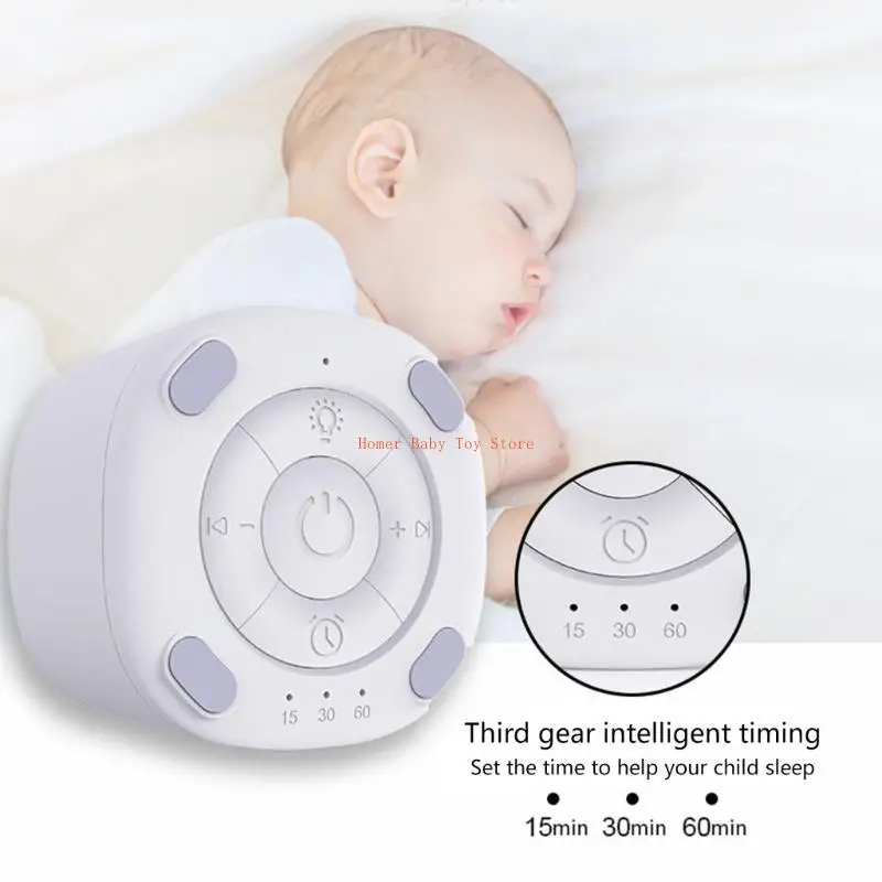 J0PF Baby White Noise Sound Machine Neugeborene Schlafhilfe Stimmung beruhigend Licht mit bauen in wiederaufladbarer Batterie