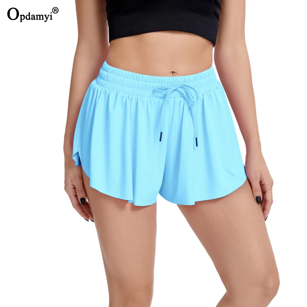 

New Women's Running Shorts Breathable Quick Dry Yoga Women Sexy Shorts Workout Fitness Sportwear Feamle Gym Double Short Skirt