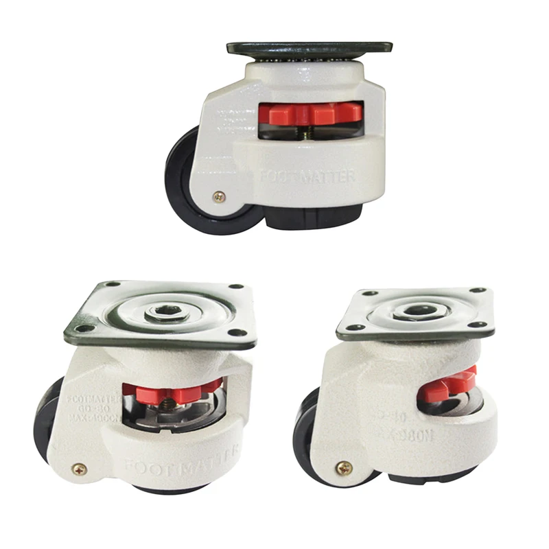 A51M-Rubber Foot Foot Level Adjustment Equipment Cart Caster 60Kg Load Capacity Furniture Leveling Roller Master Foma Wheel